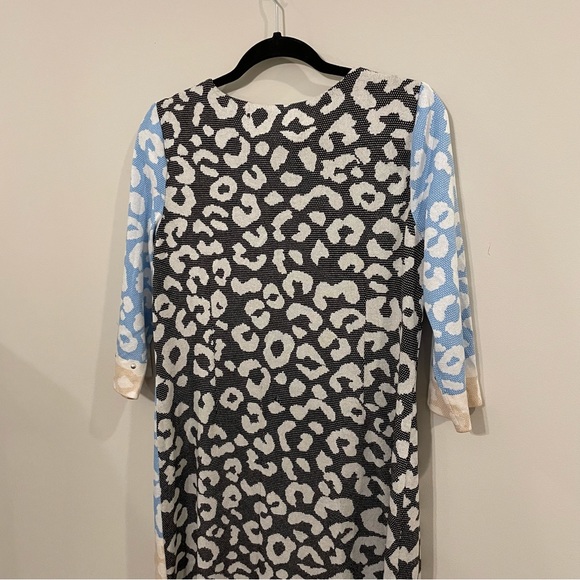 MING WANG Colorblock Studded Cheetah Print Knit Dress - Size S - Picture 8 of 13